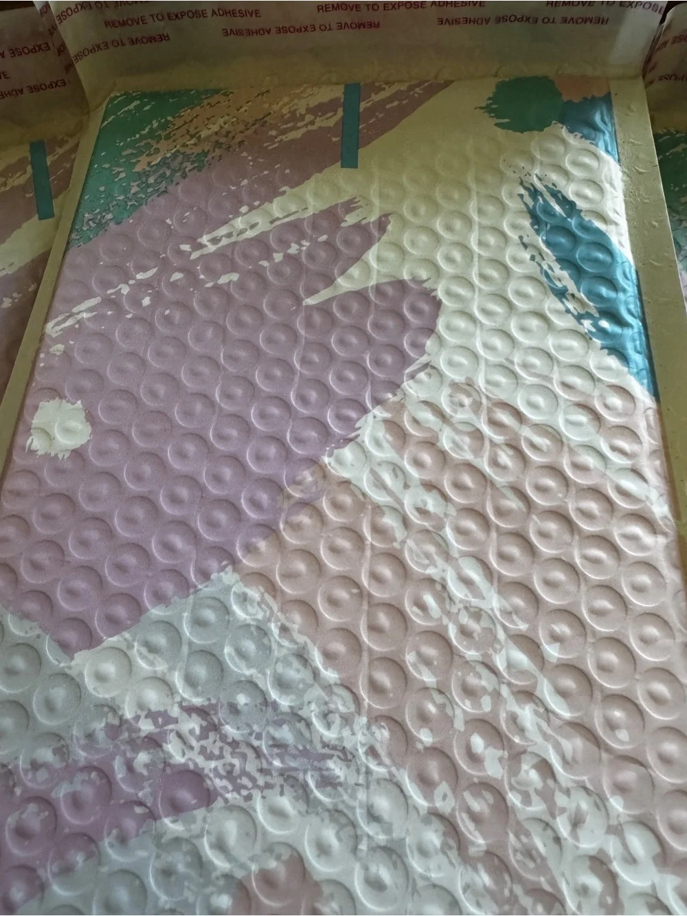 Abstract Pastel Padded Mailers 6x10” - Set of 10